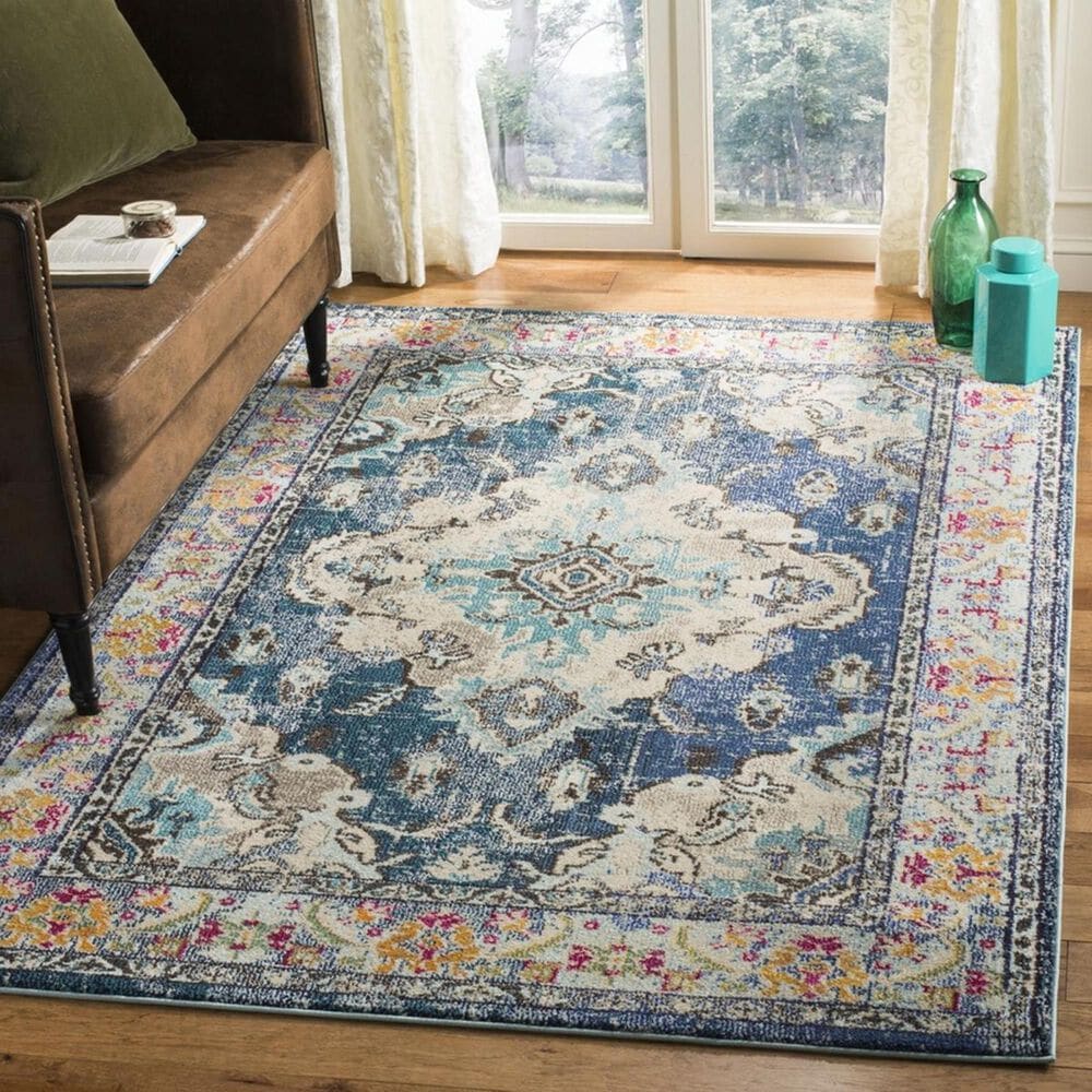 Safavieh Monaco MNC243N-24 2&#39;2&quot; x 4&#39; Navy/Light Blue Area Rug, , large