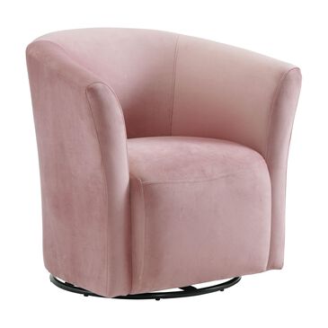 Mayberry Hill Rocket Swivel Chair in Broadway Blush Velvet, , large