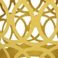 Hearth and Haven Outdoor End Table with Overlapping Circle Design in Yellow (Set of 2), , large