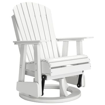 Ashley Hyland Wave Swivel Glider Chair in White, , large
