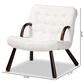 Baxton Studio Eisa Accent Chair in White, , large