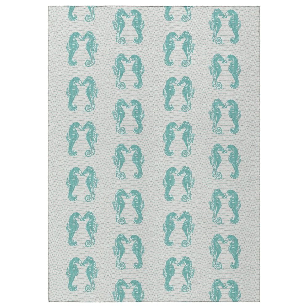 Dalyn Rug Company Seabreeze SZ15 6" x 9" Teal Area Rug, , large
