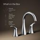 Kohler Simplice Widespread Bathroom Sink Faucet in Polished Chrome, , large