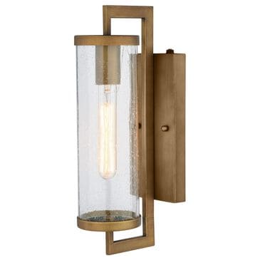 Vaxcel Morgan Park 16" 1-Light Dusk-to-Dawn Sensor Outdoor Wall Sconce in Warm Brass, , large