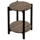 Furniture of America Elovier End Table with Open Shelf in Dark Gray and Black, , large