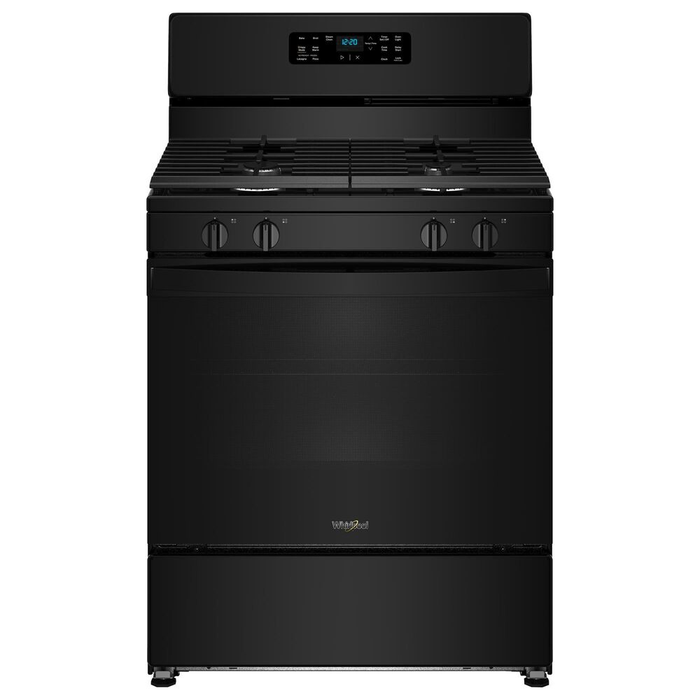 Whirlpool 5.1 Cu. Ft. Gas Range with Crispy Mode and Dishwasher Safe Grates in Black, , large