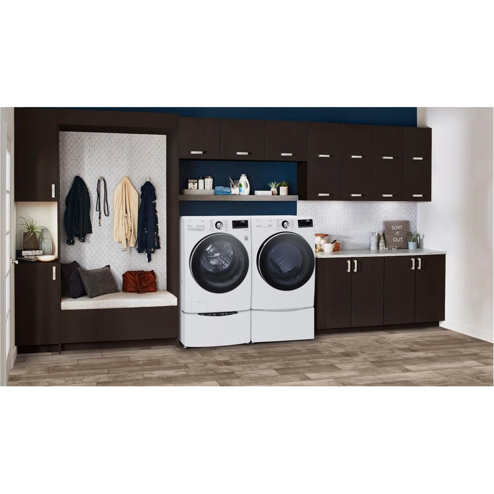 LG 7.4 Cu. Ft. Smart Front Load Gas Dryer with TurboSteam in White, , large