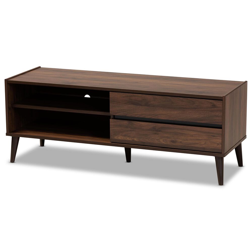Baxton Studio Suli 47" TV Stand in Walnut, , large