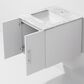 Lexora Home Geneva 24" Single Bathroom Vanity in Glossy White with 2 cm White Carrara Marble Top and Rectangular Sink, , large