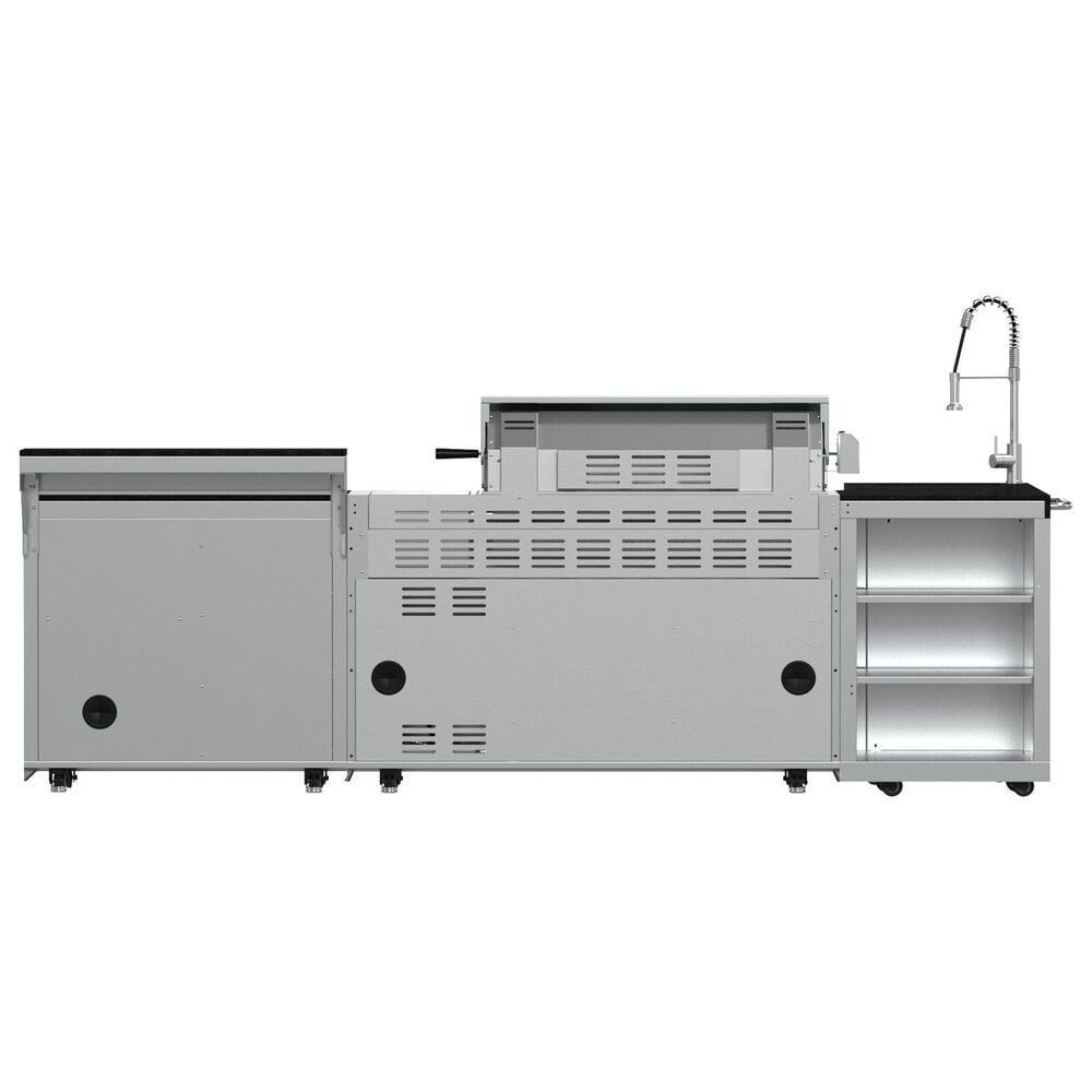 Forno Bulnes 4-Piece Outdoor Kitchen Grill Set with Beverage Center in Stainless Steel and Black, , large