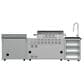 Forno Bulnes 4-Piece Outdoor Kitchen Grill Set with Beverage Center in Stainless Steel and Black, , large