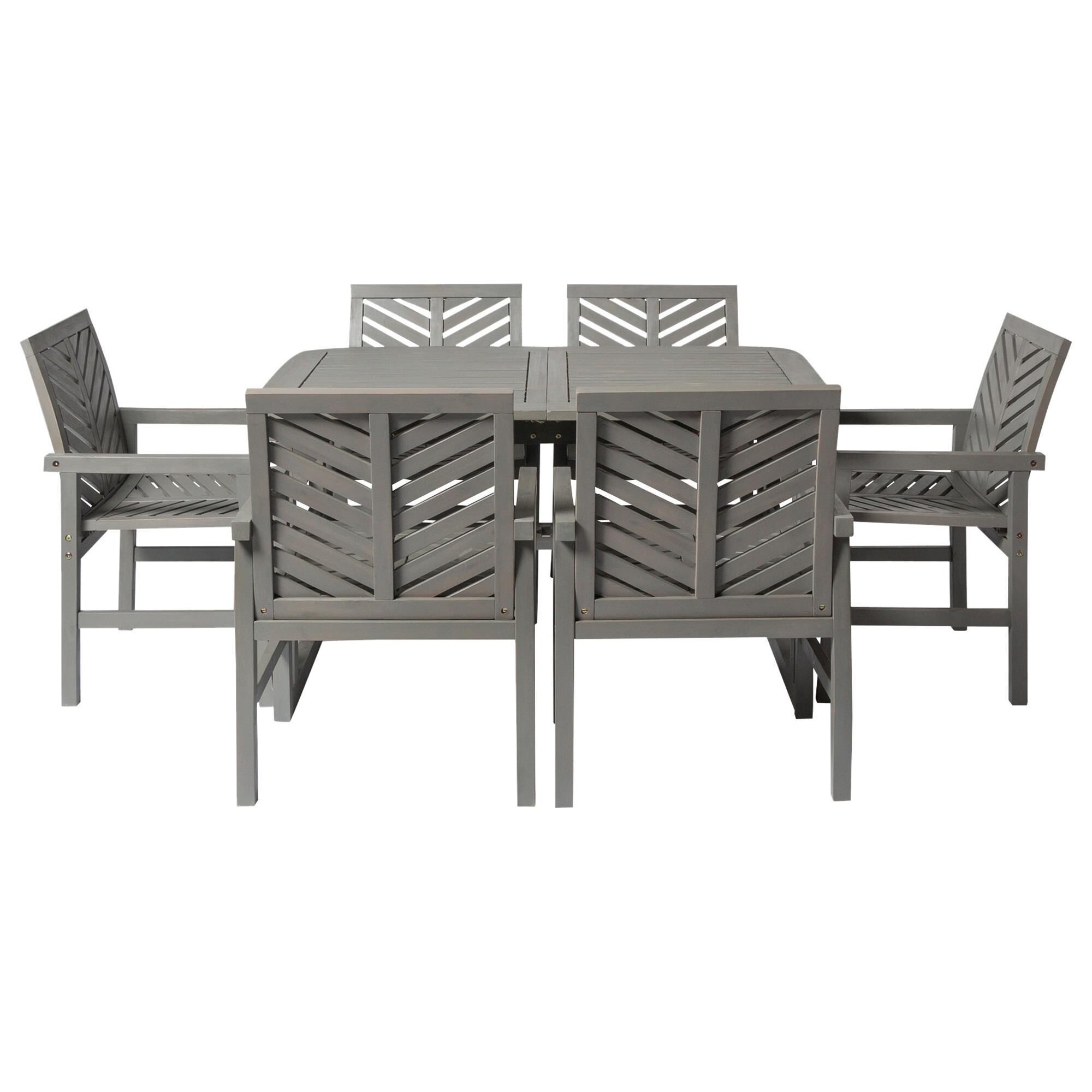 Extendable patio outlet dining set