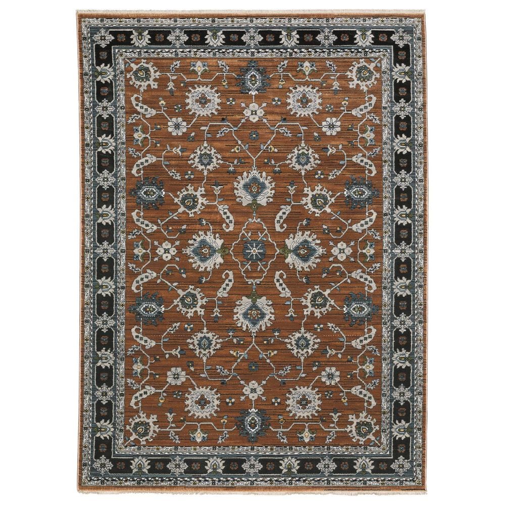 Oriental Weavers Keira Rust and Grey 7"10" x 10"10" Area Rug, , large