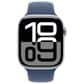Apple Watch Series 10 GPS 46mm Silver Aluminum Case with Denim Sport Band - S/M, , large