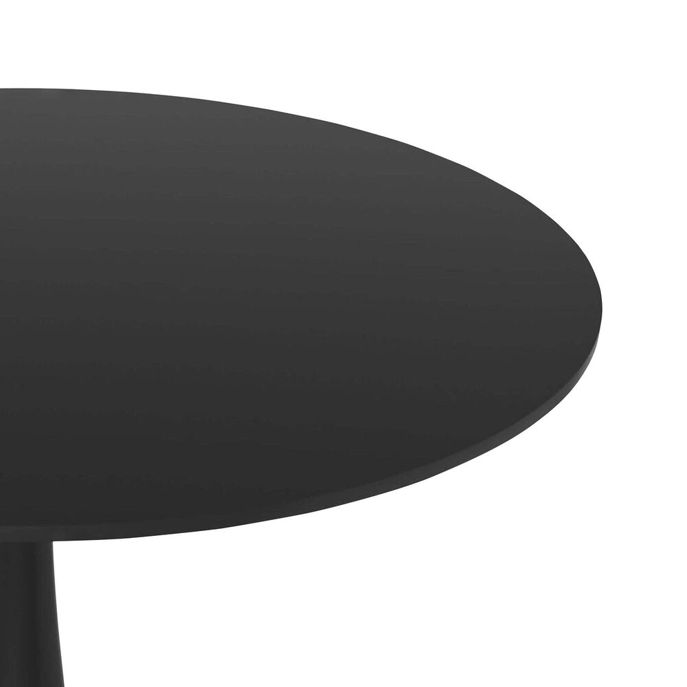 Leisuremod Bristol 40&quot; Round Dining Table with MDF Top in Black - Table Only, , large