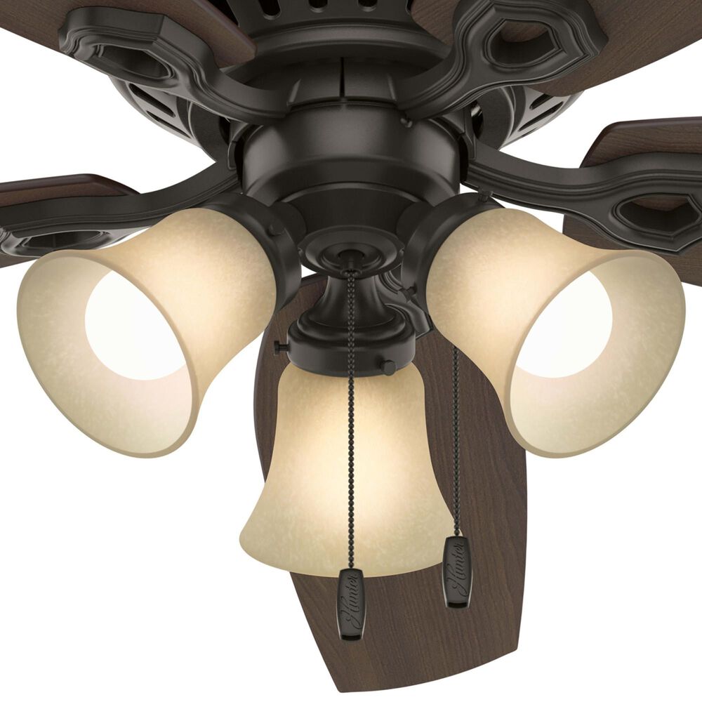 Hunter Builder Low Profile 52&quot; Ceiling Fan with Lights in New Bronze, , large