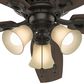 Hunter Builder Low Profile 52" Ceiling Fan with Lights in New Bronze, , large
