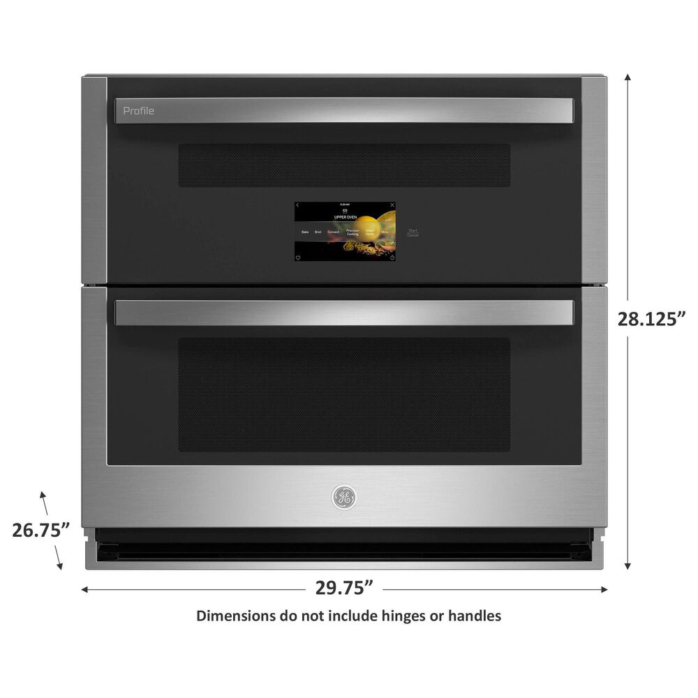 GE Profile 30&quot; Smart Built-In Twin Flex Convection Wall Oven in Stainless Steel, , large