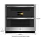 GE Profile 30" Smart Built-In Twin Flex Convection Wall Oven in Stainless Steel, , large
