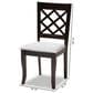 Baxton Studio Verner Side Chair with Grey Cushion in Espresso Brown (Set of 4), , large