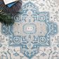 Safavieh Micro-Loop MLP213M 9" x 12" Ivory and Blue Area Rug, , large