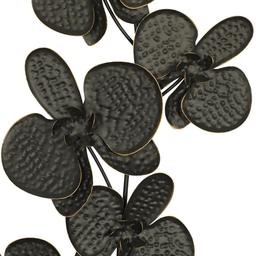 Maple and Jade 36&quot; x 14&quot; Contemporary Flowers Wall Decor in Black &#40;Set of 2&#41;, , large