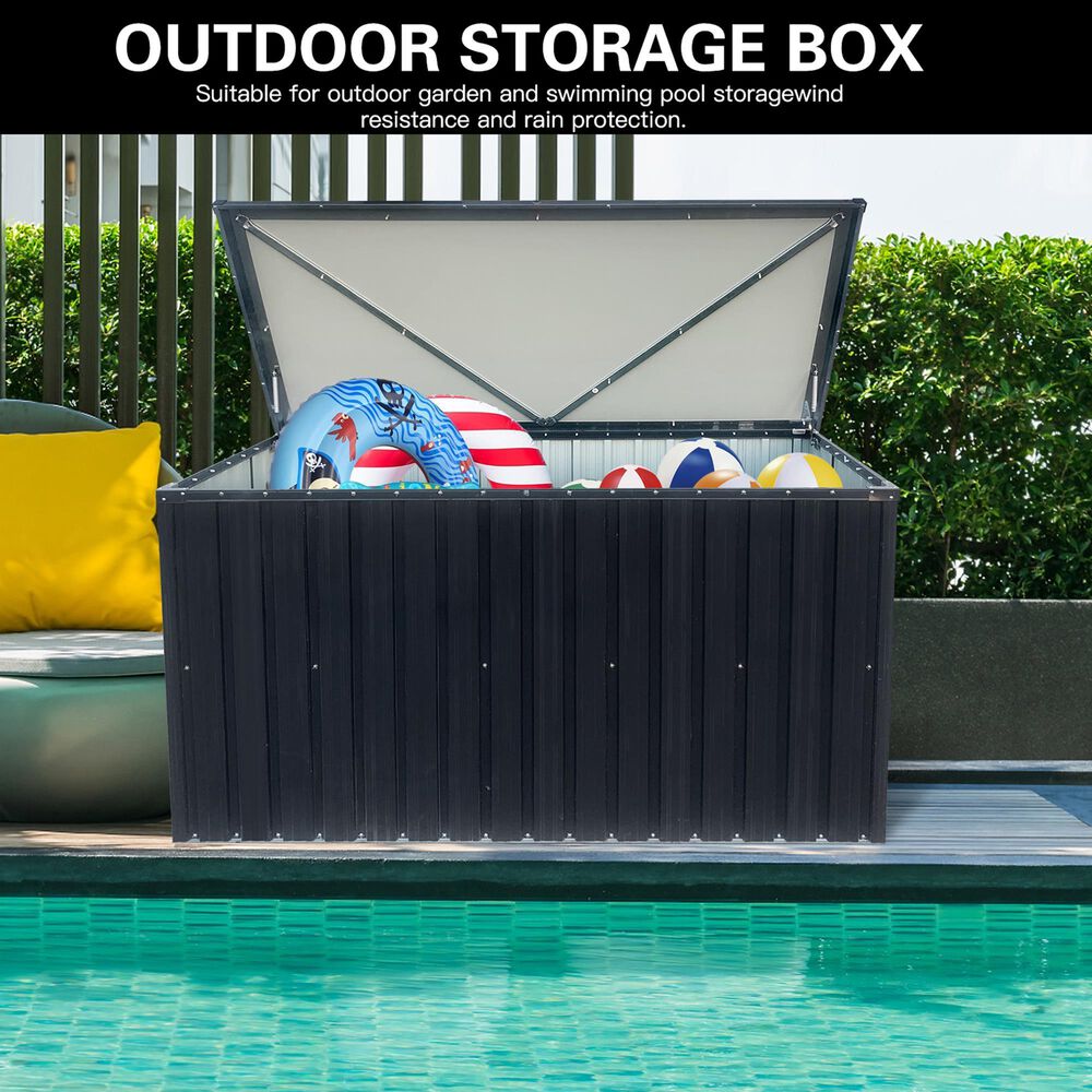 HOMLUX Outdoor Medium Storage Box in Black, , large