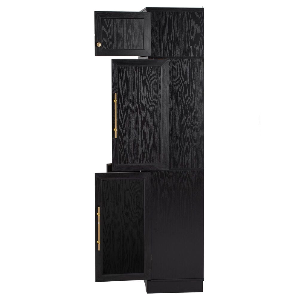 HOMLUX HOMLUX 78.2" Tall Farmhouse Kitchen Pantry Cabinet with 8 Door Shelves, Storage Cabinet with 4 Adjustable Shelves, Hidden Drawer, Wine Rack, Versatile Cupboard for Kitchen, Dining &amp; Bathroom, Ash Black, , large