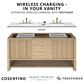 James Martin Vanities Lucian 48" Single Bathroom Vanity in Pebble Oak with 3 cm Victorian Silver Quartz Top, Rectangular Sink and FreePower Wireless Charger, , large