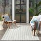 Nourison Twist Reversible 5" x 7" Aqua Indoor/Outdoor Area Rug, , large