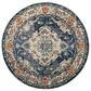 Safavieh Monaco MNC243N-3R 3" Round Navy/Light Blue Area Rug, , large