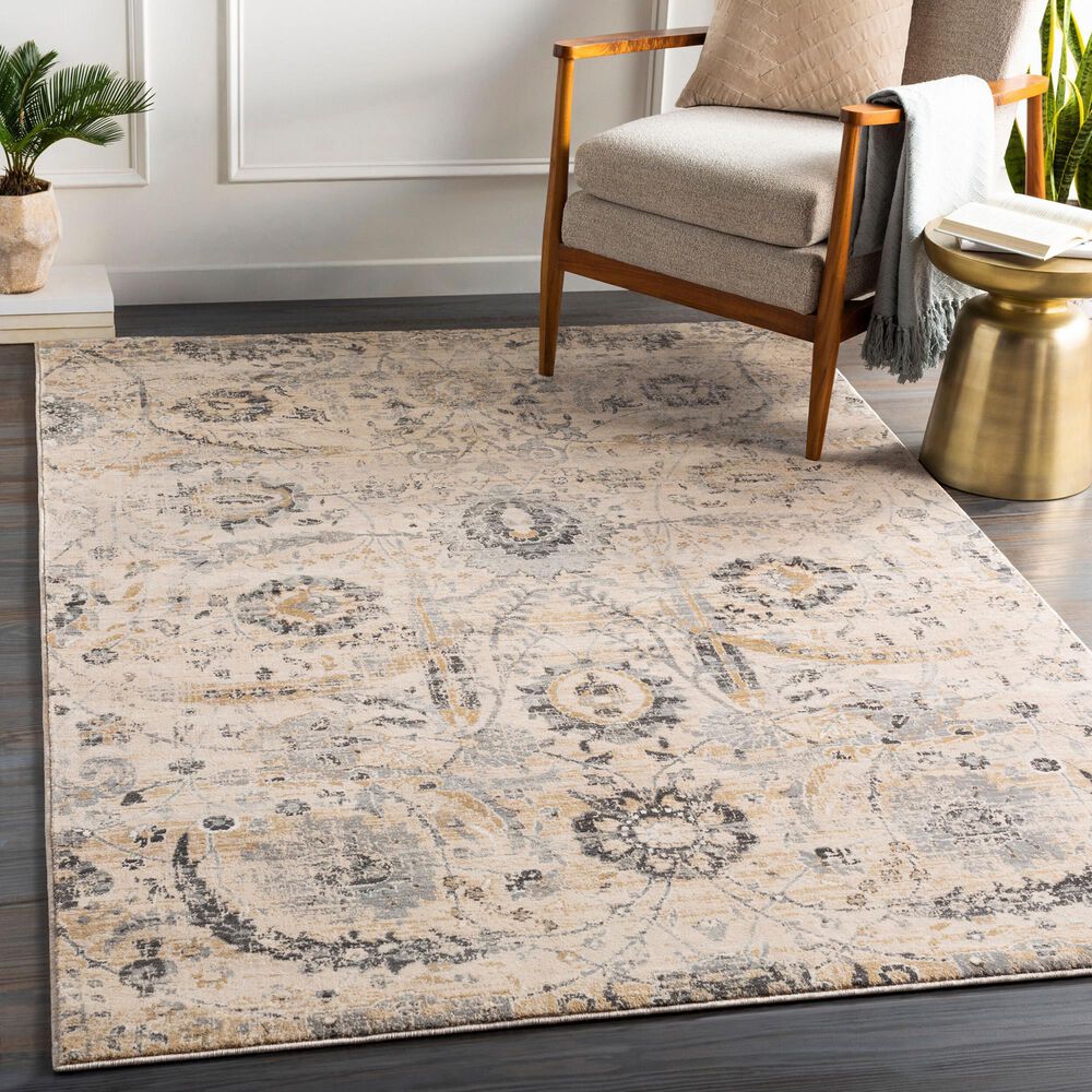 Surya Indigo 8&#39;7&quot; x 12&#39;4&quot; Charcoal, Beige, Black, Gray, Mustard and Off-White Area Rug, , large