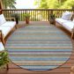 Dalyn Rug Company Soft Essentials Striped Jewel 8" Round Indoor/Outdoor Area Rug, , large