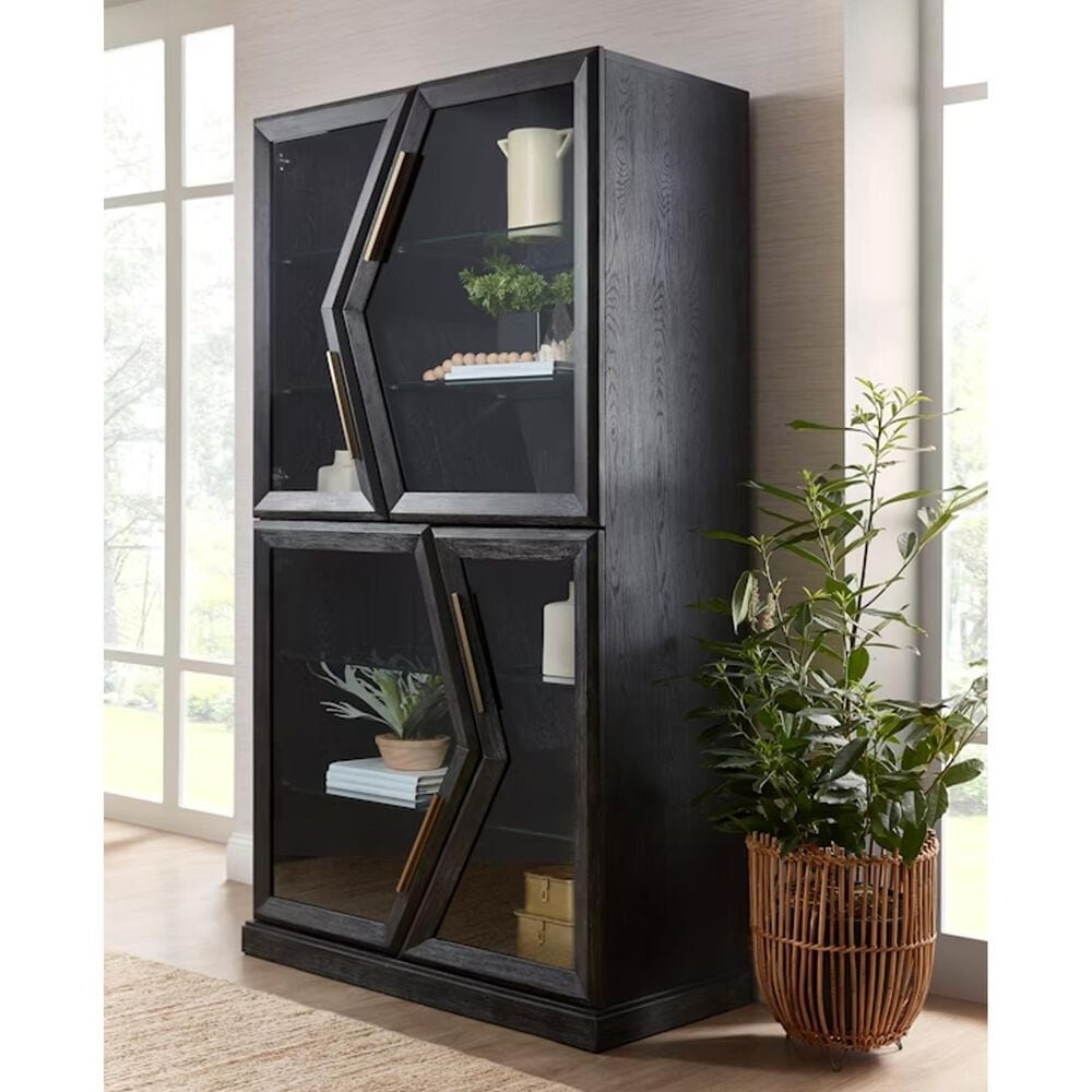 Chapel Hill Heritage 4-Door Curio with Glass Doors and Shelves, , large