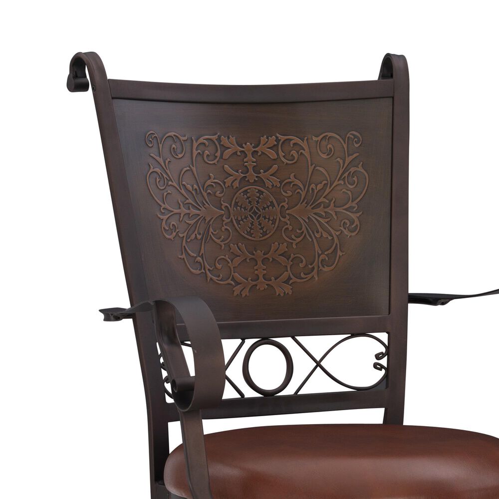 Linon Home Decor Beatrix Swivel Counter Stool in Bronze, , large