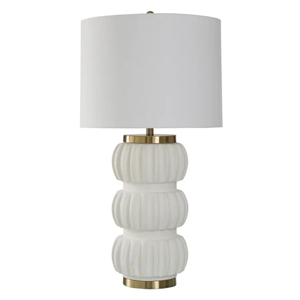 Flair Industries Satin Halifax & Gold Table Lamp, , large