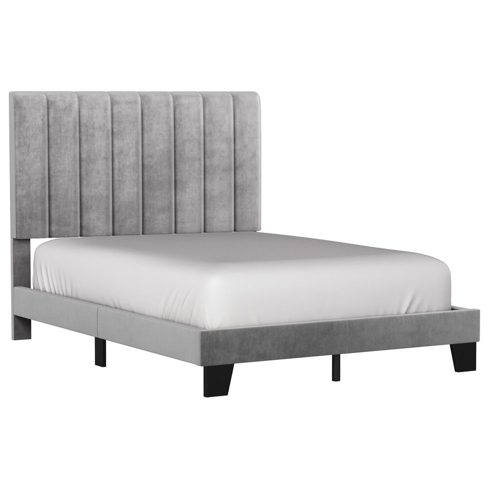 Richlands Furniture Crestone Full Upholstered Platform Bed in Gray, , large
