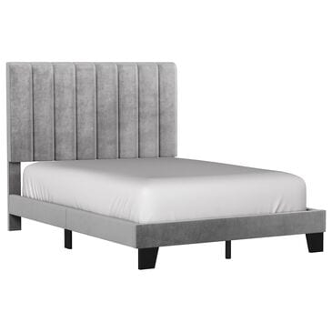 Richlands Furniture Crestone Full Upholstered Platform Bed in Gray, , large
