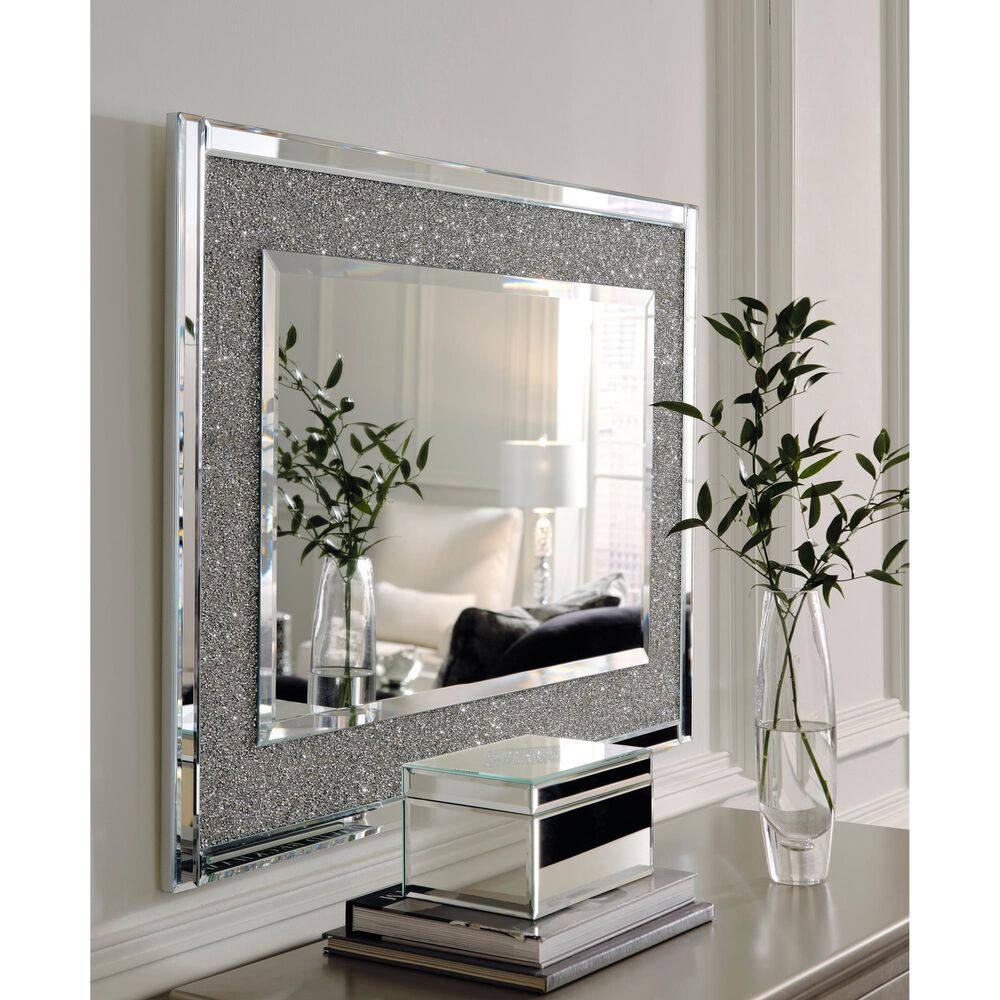 Ashley Kingsleigh Rectangle Accent Wall Mirror in Silver, , large