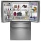 GE Profile 2-Piece Kitchen Package with 28.7 Cu. Ft. Smart French-Door Refrigerator and Bar Handle Dishwasher in Stainless Steel, , large