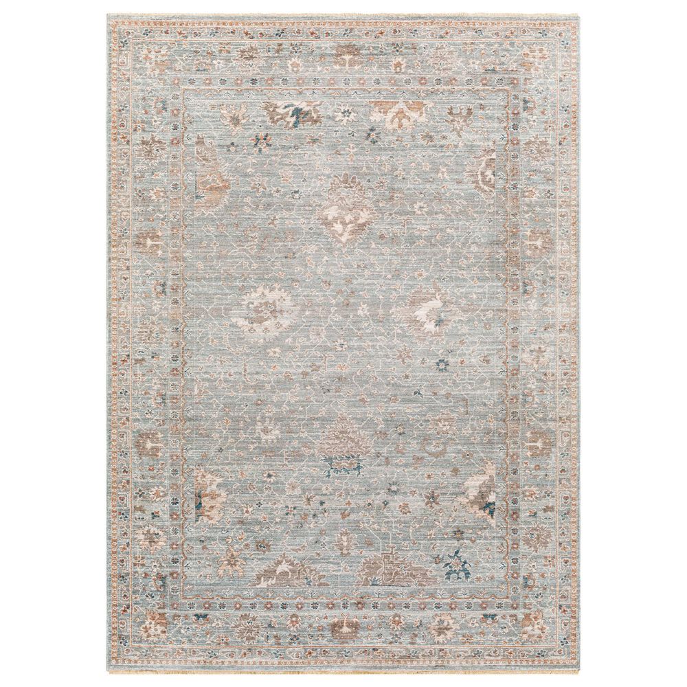 Surya Carlisle 2"11" x 10" Seafoam, Blue, Dusty Sage, Dusty Pink, Ivory and Medium Brown Runner, , large