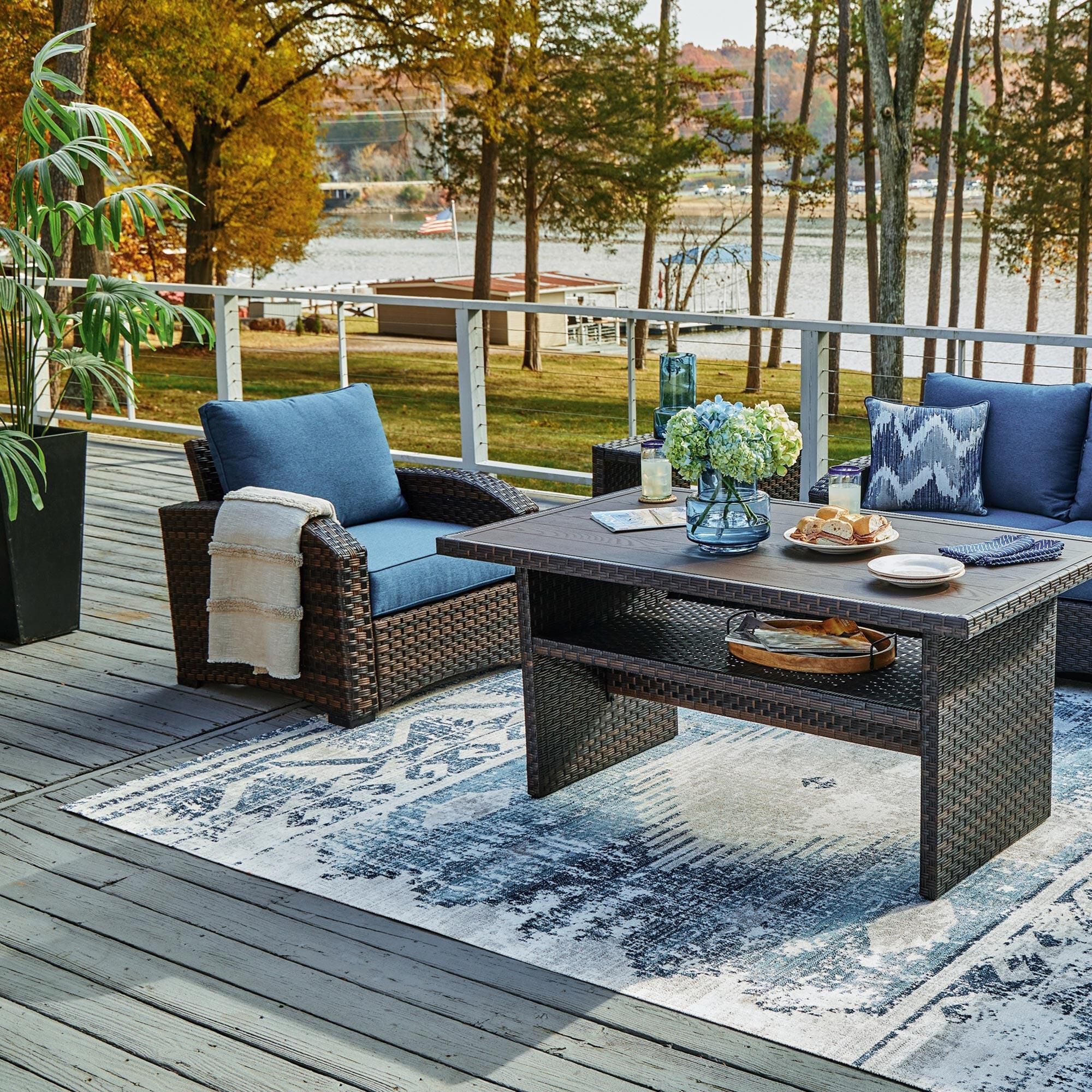 Signature Design by Ashley Windglow Patio Lounge Chair in Brown NFM