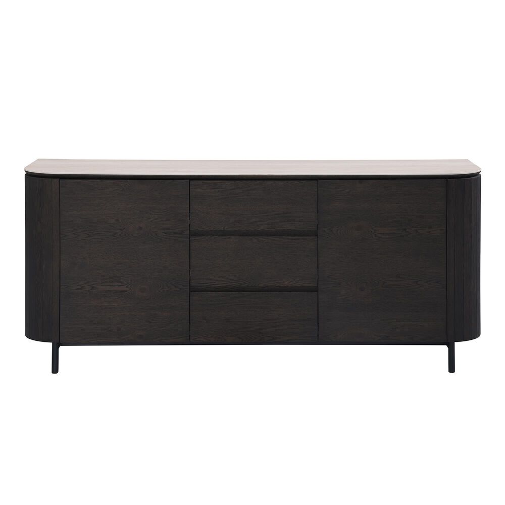 Monroe Edith-Skyler Buffet in Matte Beige and Matte Brown, , large