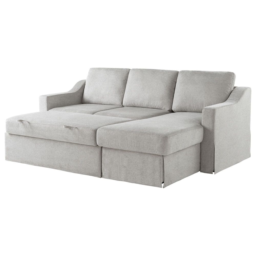 Lifestyle Solutions Haddington Stationary Convertible Sofa with Chaise in Linen, , large