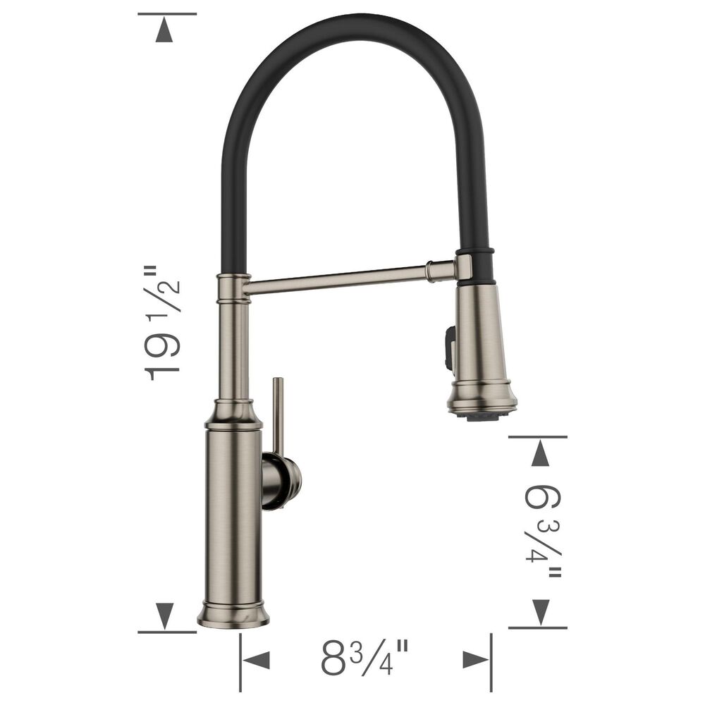 Blanco Empressa Semi-Pro Pull-Down Kitchen Sink Faucet in Satin Platinum, , large