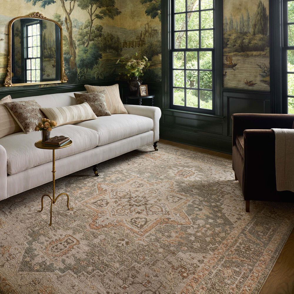 Chris Loves Julia x Loloi Palma Olive and Spice 7'10" x 10' Area Rug, , large