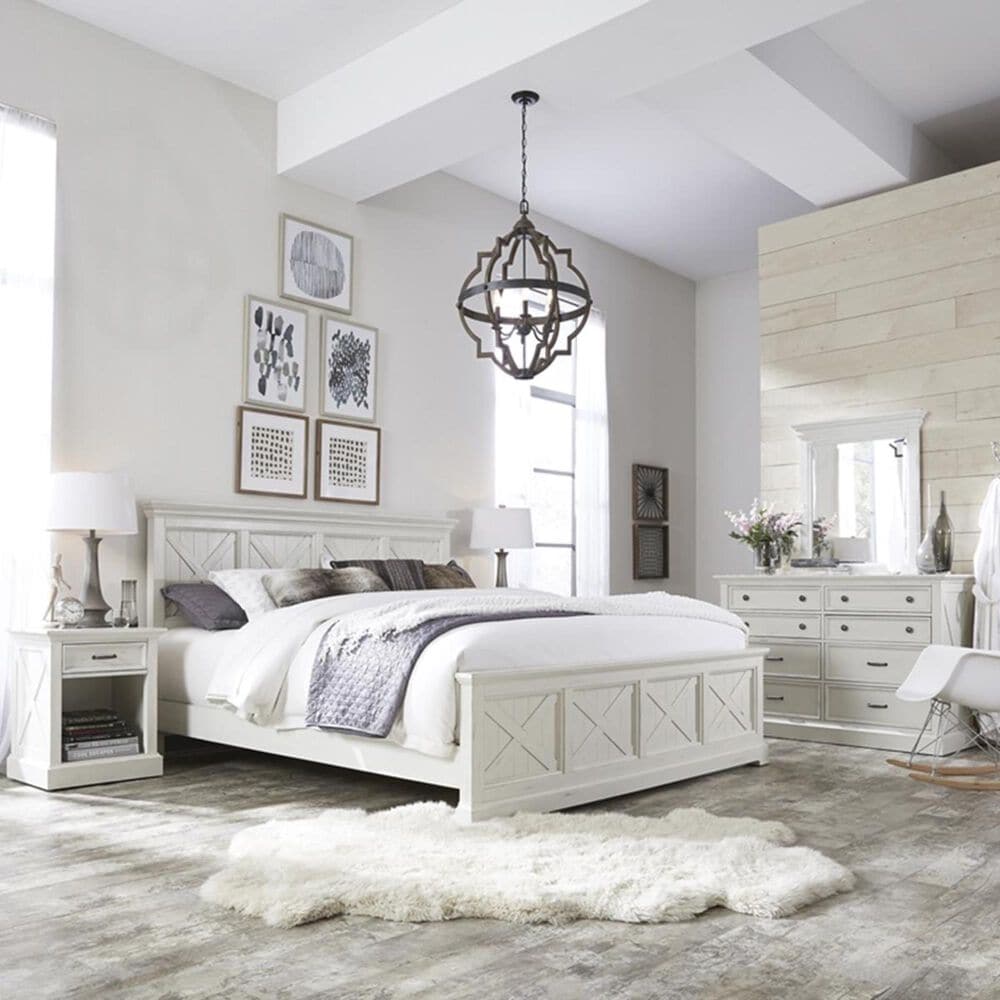 Homestyles Seaside Lodge King Bed in Off-White, , large