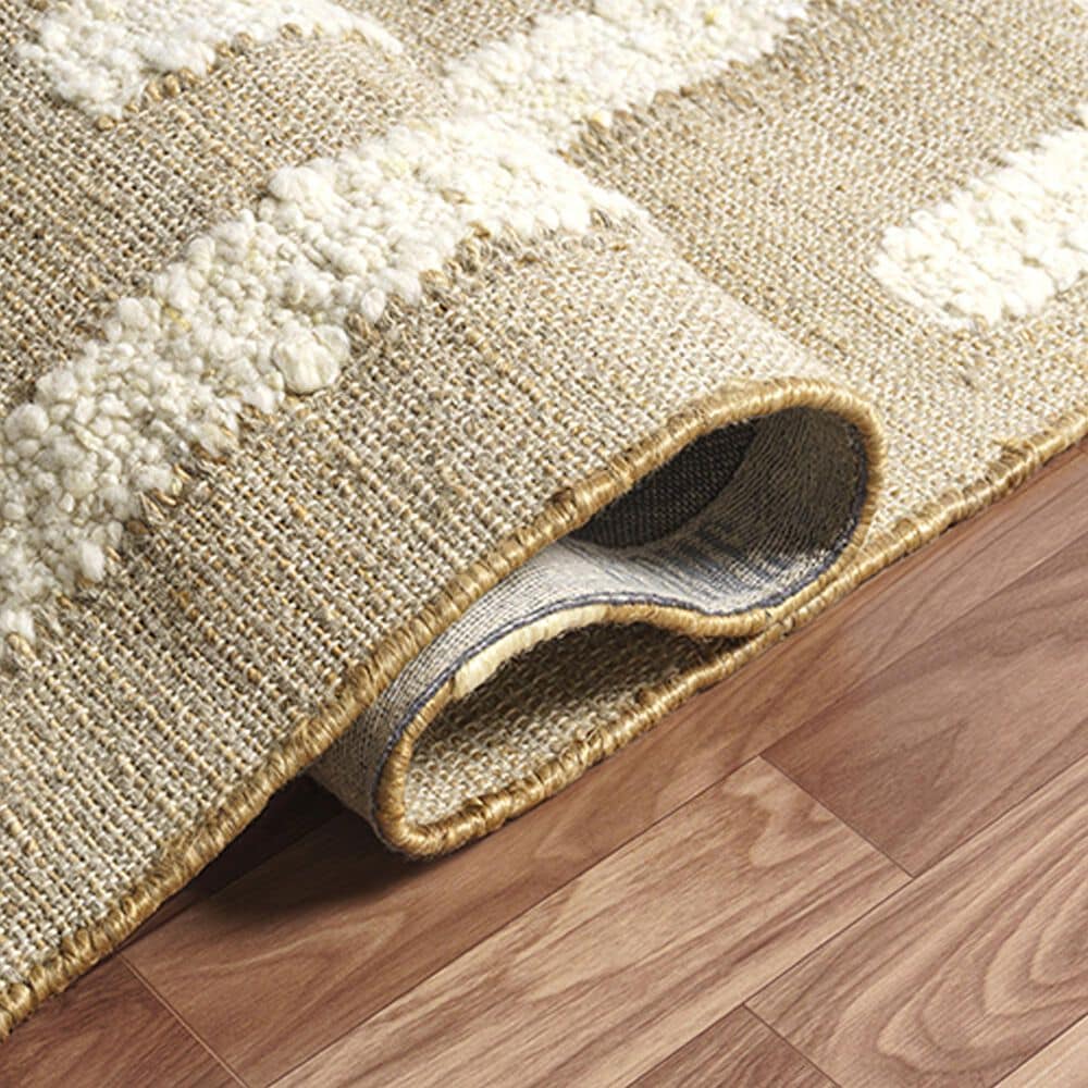 L&amp;R Resources Geoblend Geometric 5&#39; x 7&#39;9&quot; Natural and Ivory Area Rug, , large