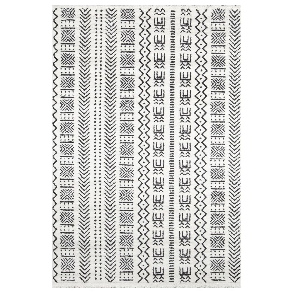 Novogratz Ferris FRR-2 5"3" x 7"2" Ivory Area Rug, , large