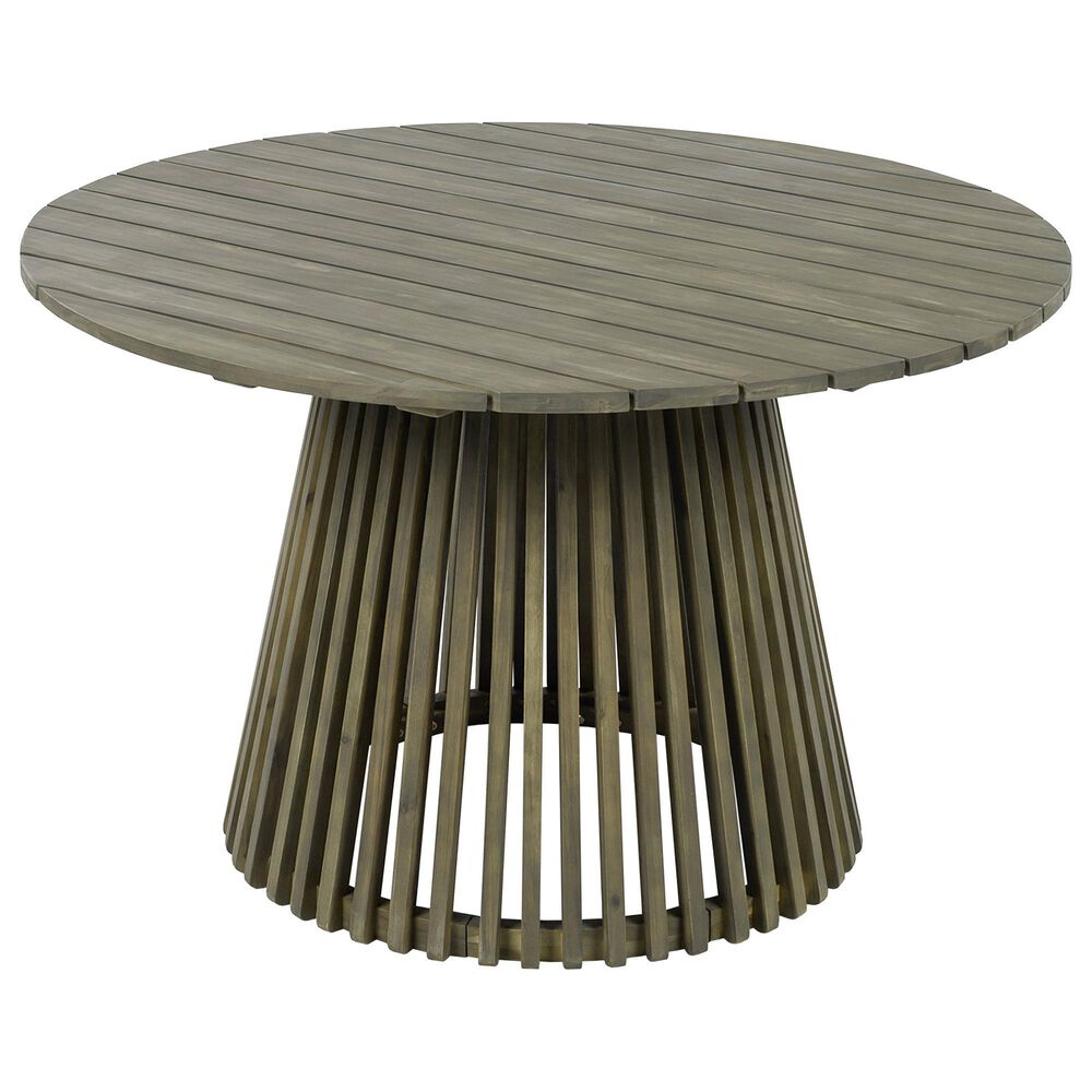 Hearth and Haven 5-Piece Outdoor Dining Set with Cream Cushion in Grey, , large
